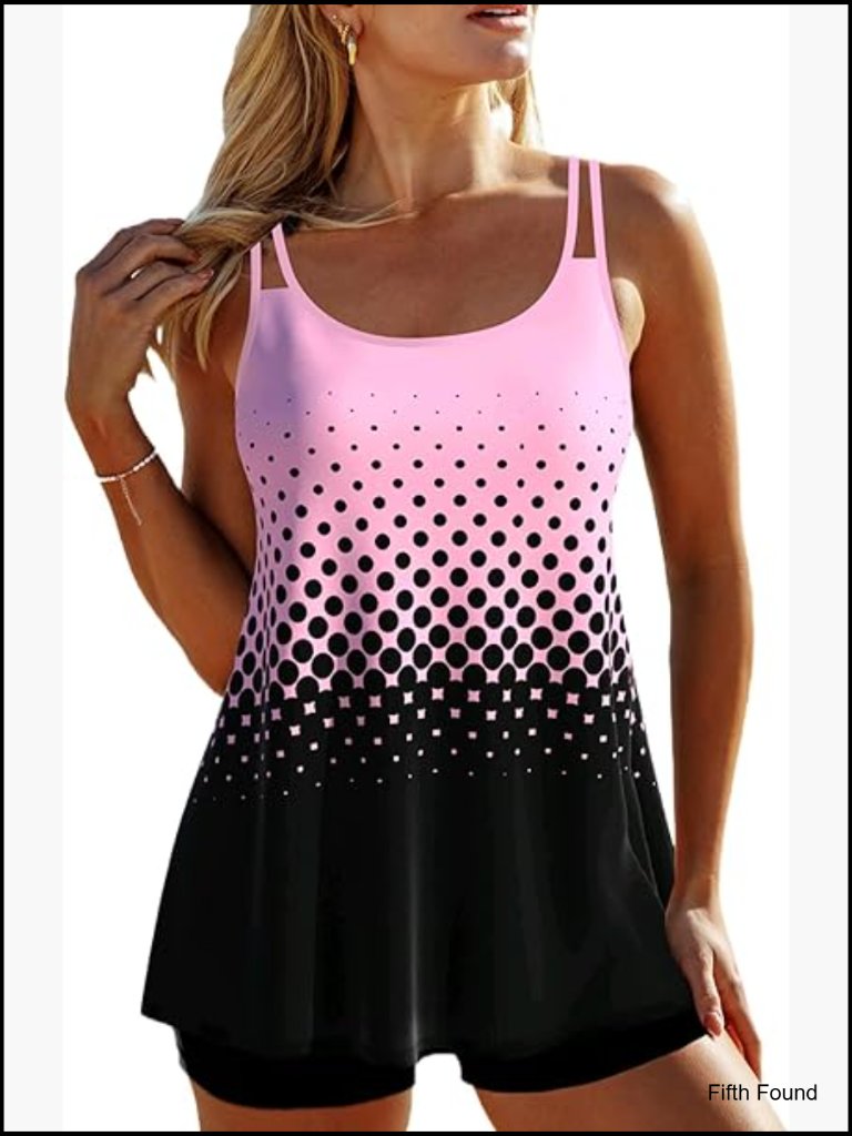 Tankini Swimsuits For Women Two Piece Bathing Suits With Shorts Modest Tank Top